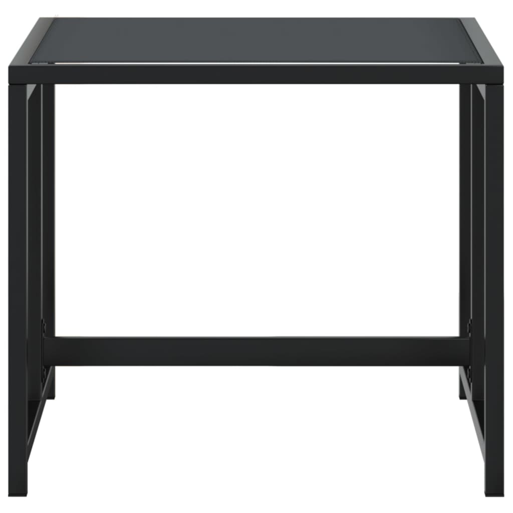 Bancos de jardim 4 pcs aço e textilene preto