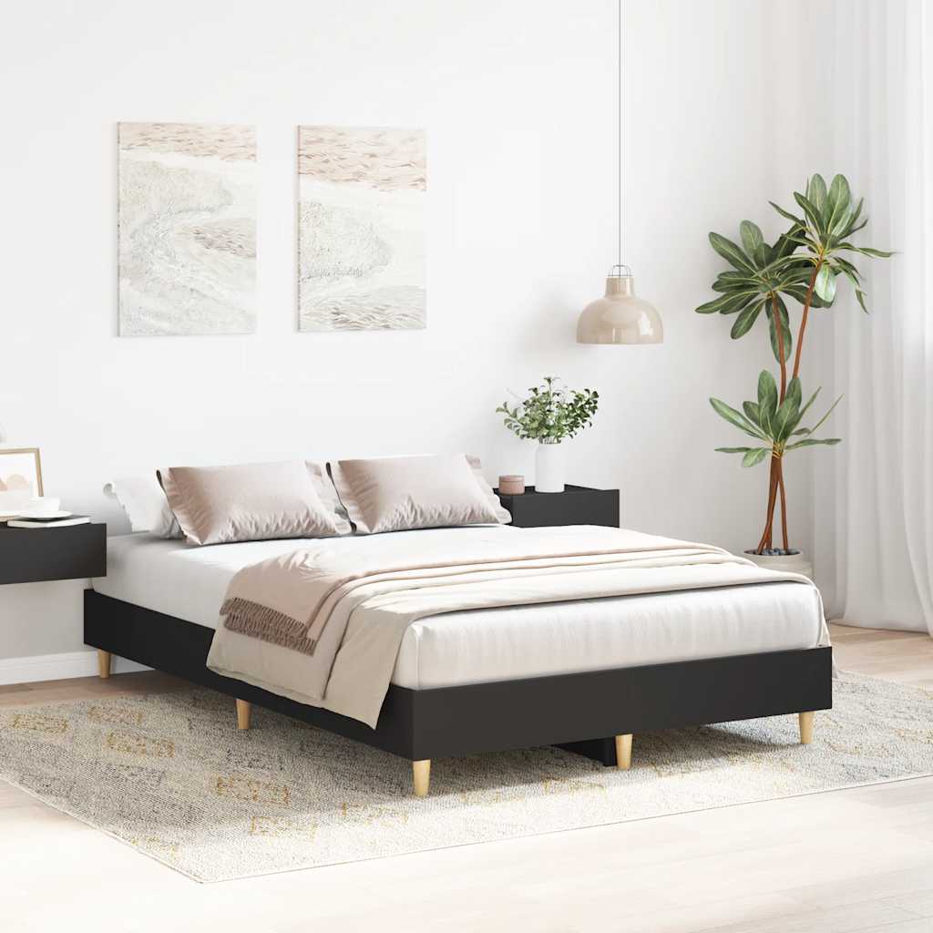 Estrutura de cama sem colchão 120x190 cm preto