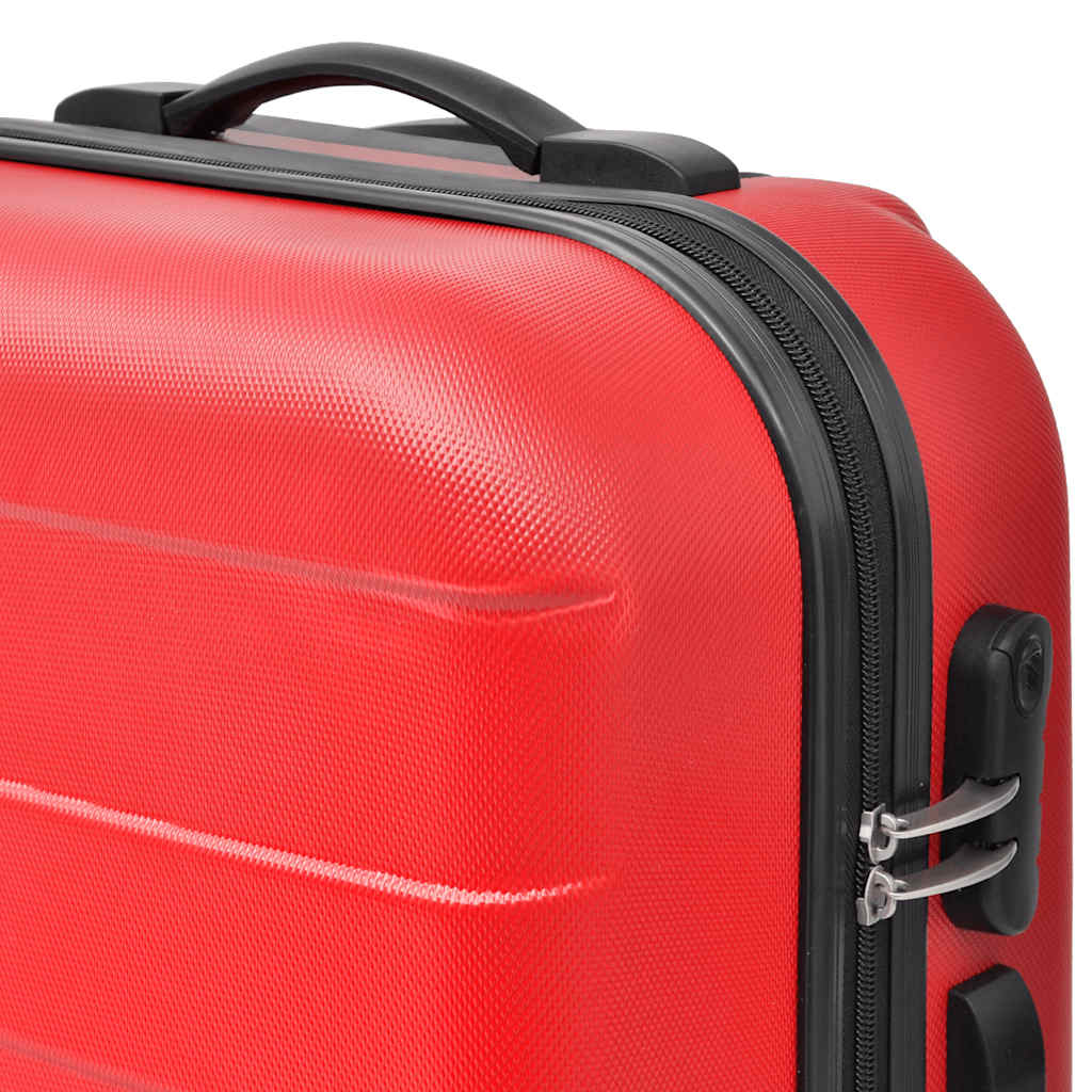 Conjunto de tróleis estojo rígido 3 pcs 45,5/55/66 cm vermelho