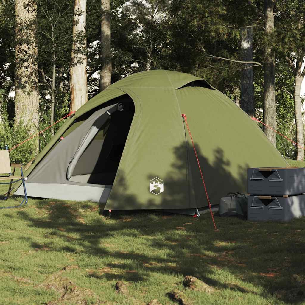 Tenda campismo cúpula p/ 3 pessoas impermeável verde azeitona