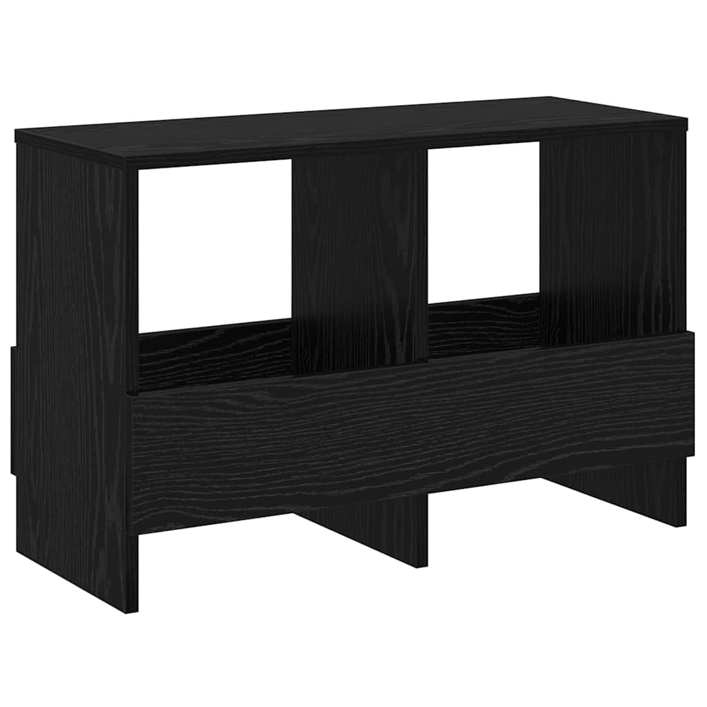Estante de revistas carvalho preto 68,5 x 30 x 45 cm