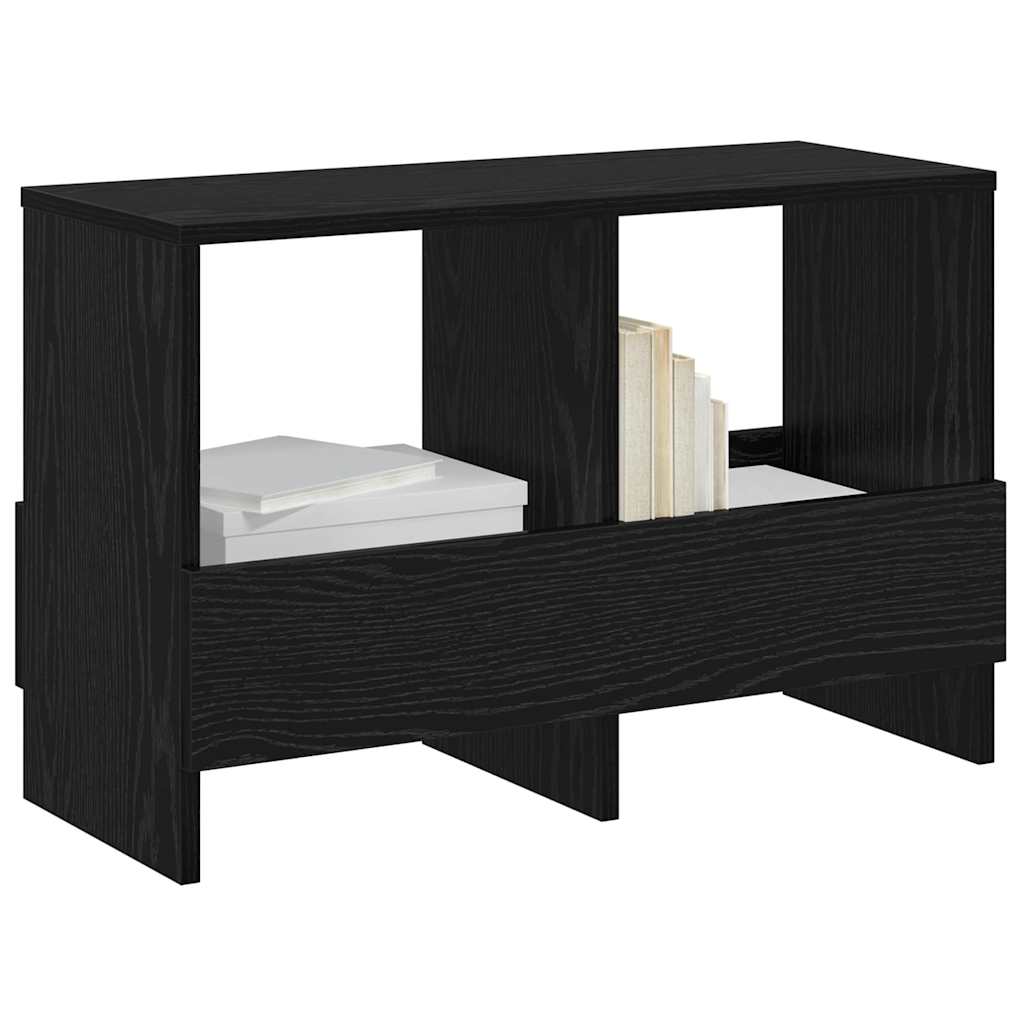 Estante de revistas carvalho preto 68,5 x 30 x 45 cm