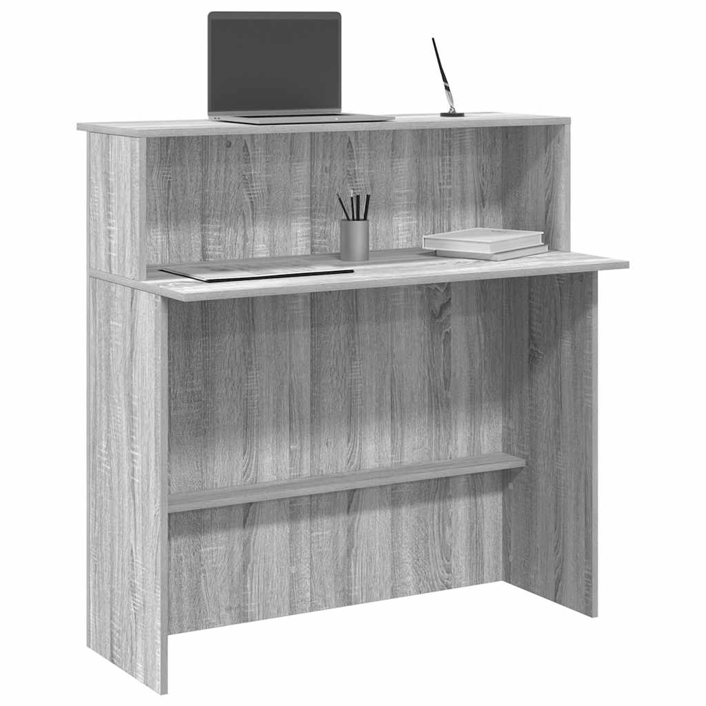 Balcão recepção 100x50x103,5 cm deriv. madeira cinzento sonoma