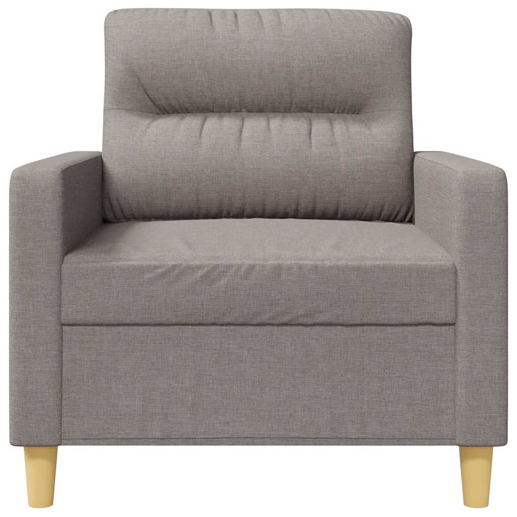 Poltrona tecido 60 cm cinzento-acastanhado