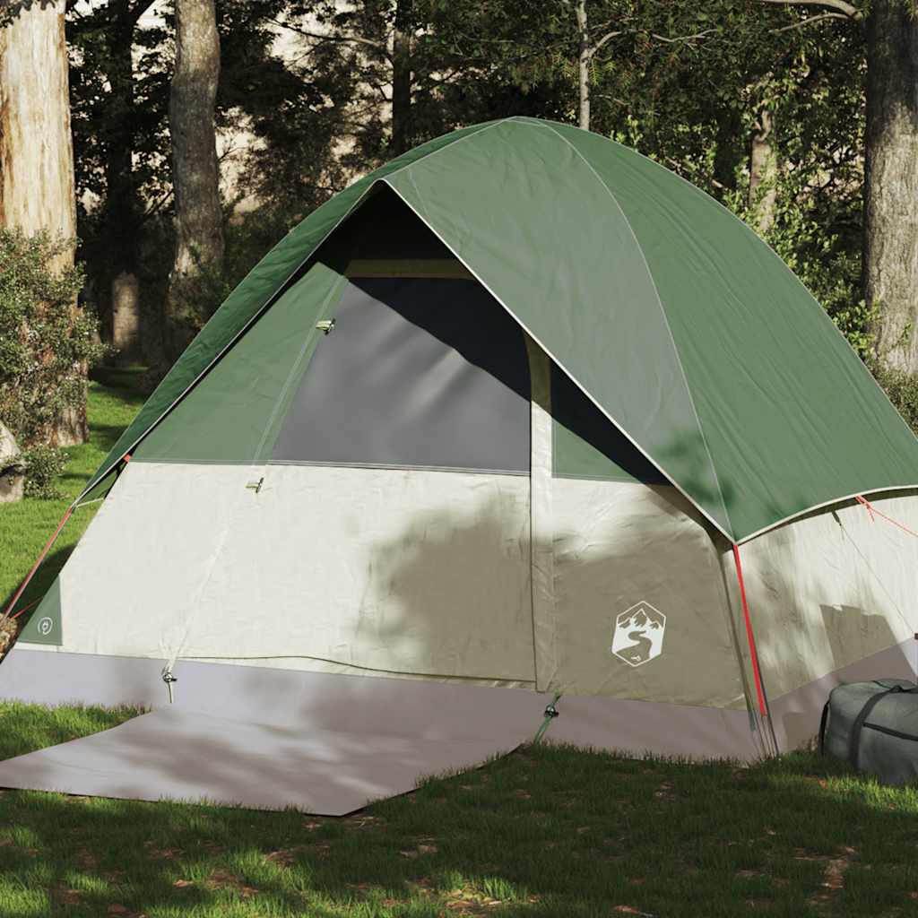 Tenda de campismo cúpula para 4 pessoas impermeável verde