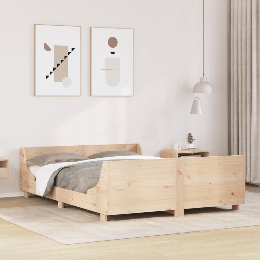 Cama sem colchão 120x200 cm madeira de pinho maciça