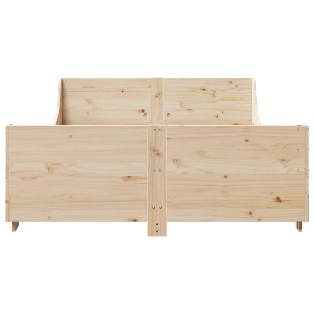 Cama sem colchão 120x200 cm madeira de pinho maciça