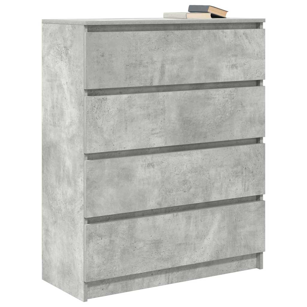 Aparador 80x35x99 cm derivados de madeira cinzento cimento
