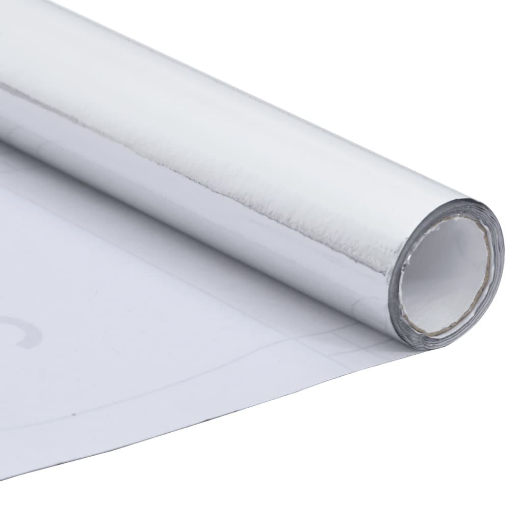 Autocolante para móveis 500x90 cm PVC prateado brilhante