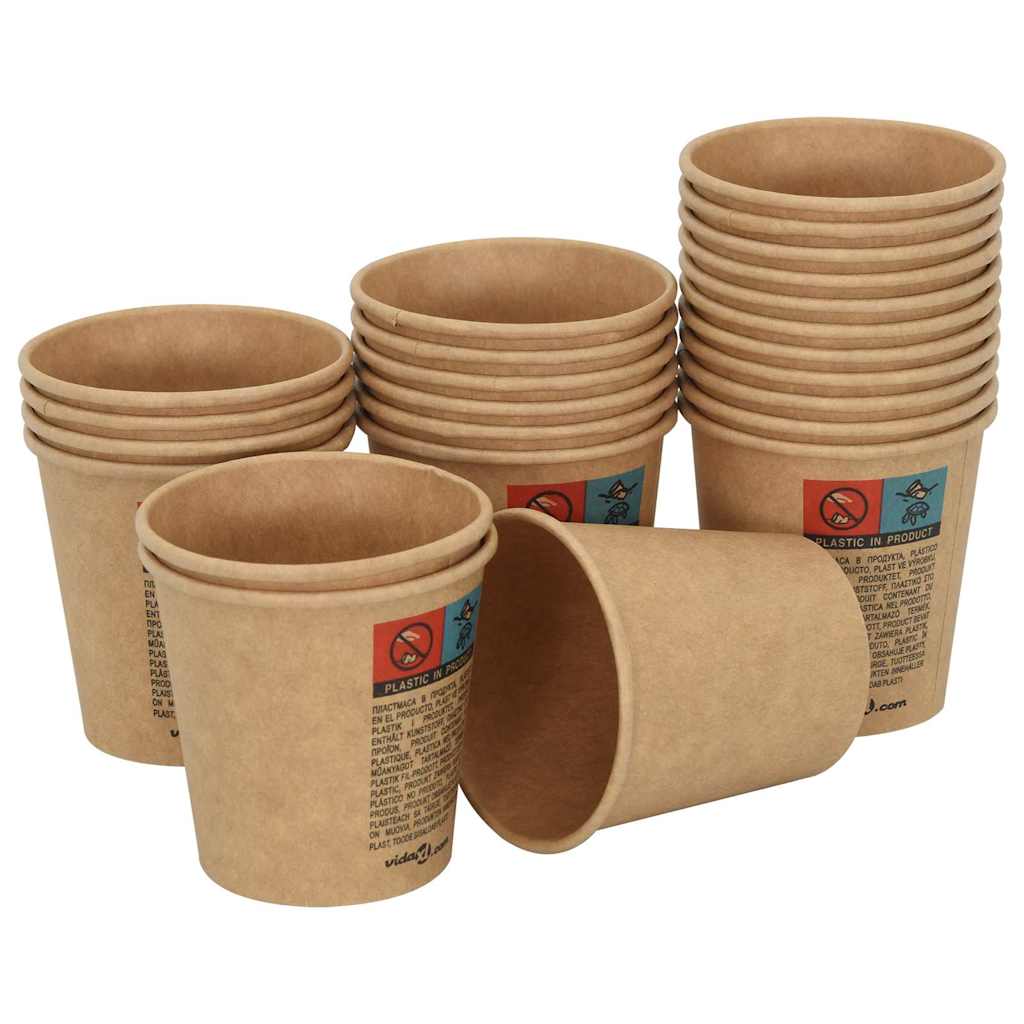 Copos de café de papel 1000 pcs 4oz 100ml castanho