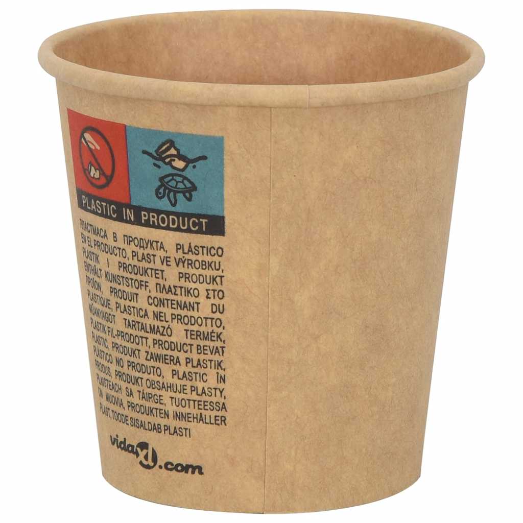 Copos de café de papel 1000 pcs 4oz 100ml castanho