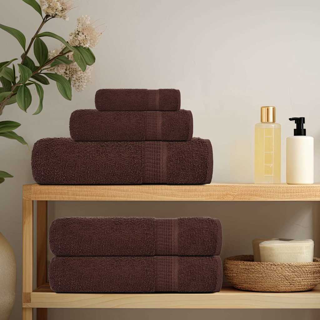 Toalhas de bidé frogn 10 pcs 30x50 cm 360 g/m² castanho