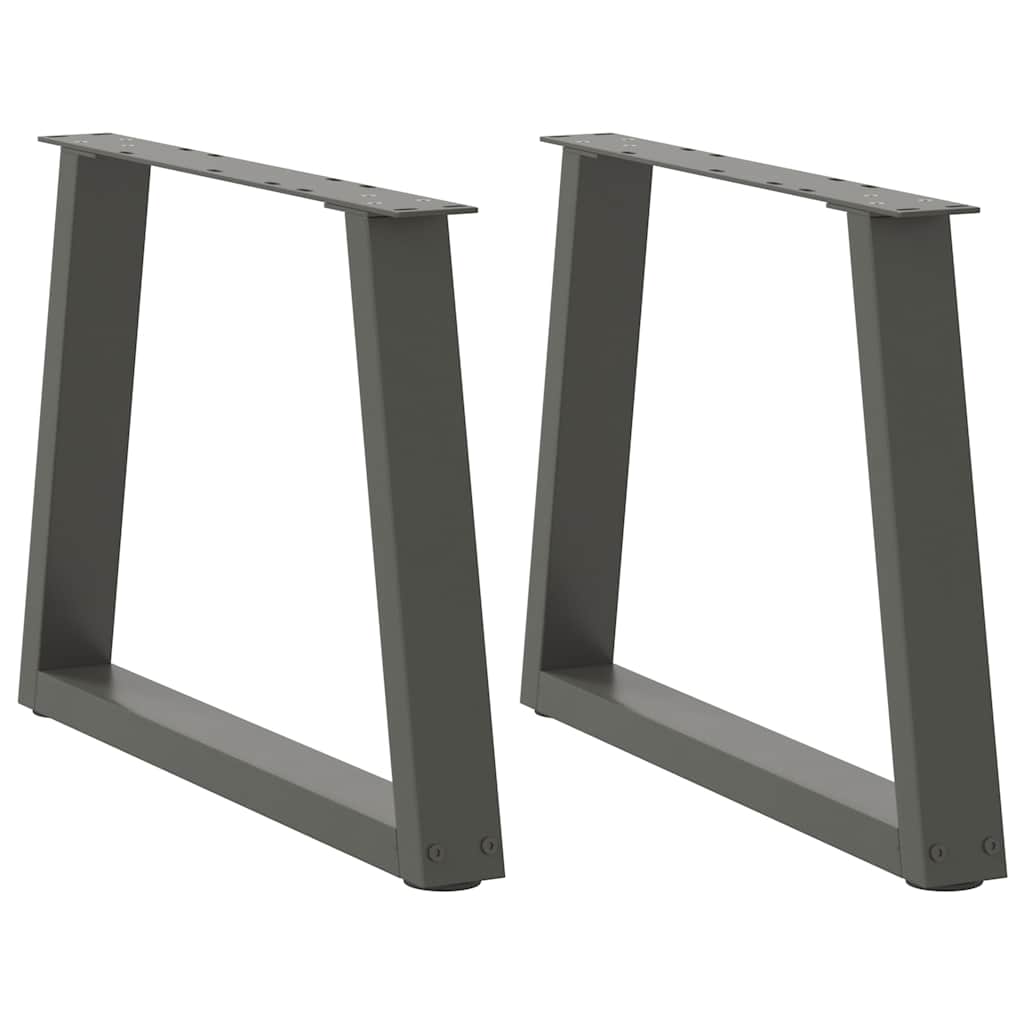 Pés para mesa de centro em v, 2 peças, antracite, 70x (42-43,3) cm, aço