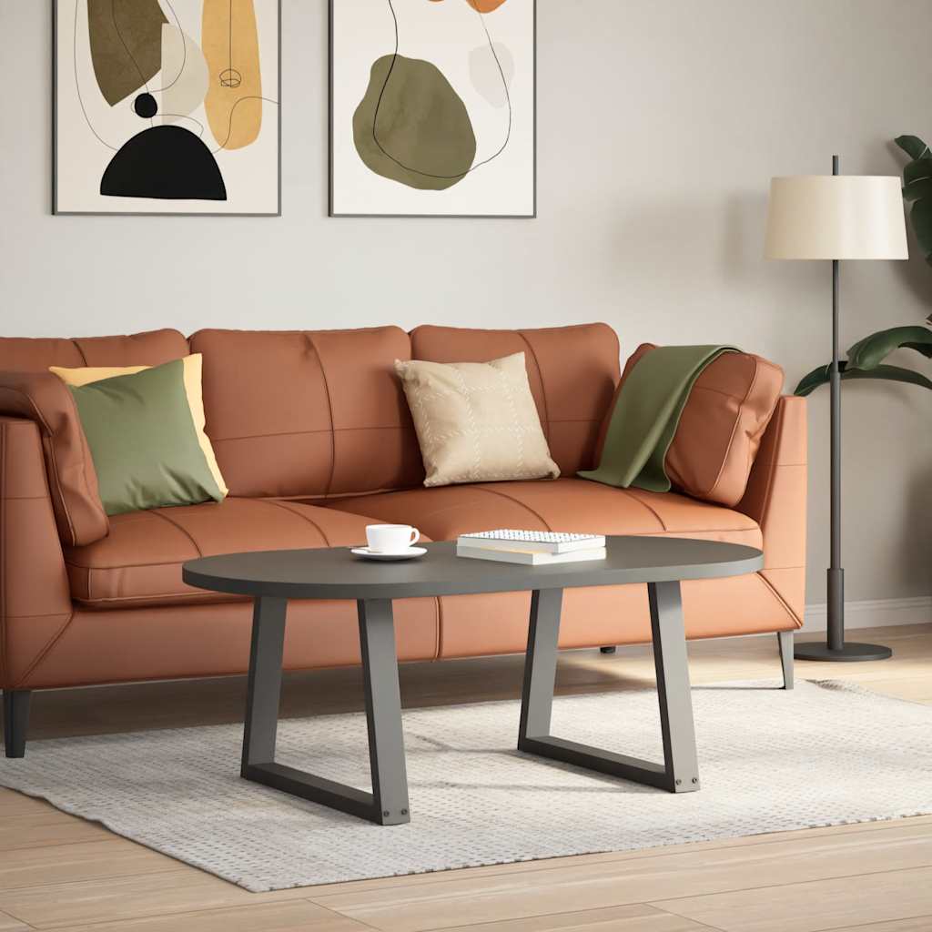 Pés para mesa de centro em v, 2 peças, antracite, 70x (42-43,3) cm, aço