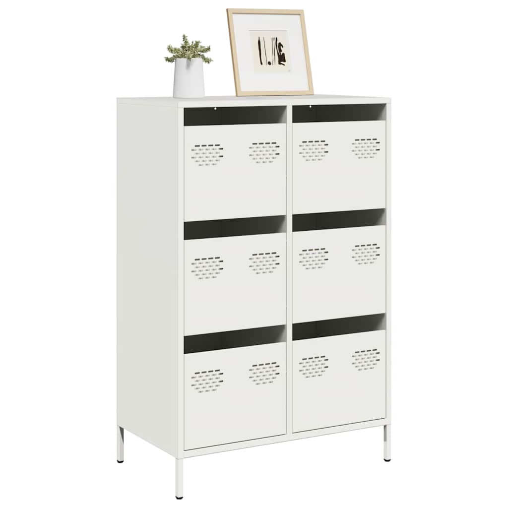 Móvel alto 68x39x101,5 cm aço branco