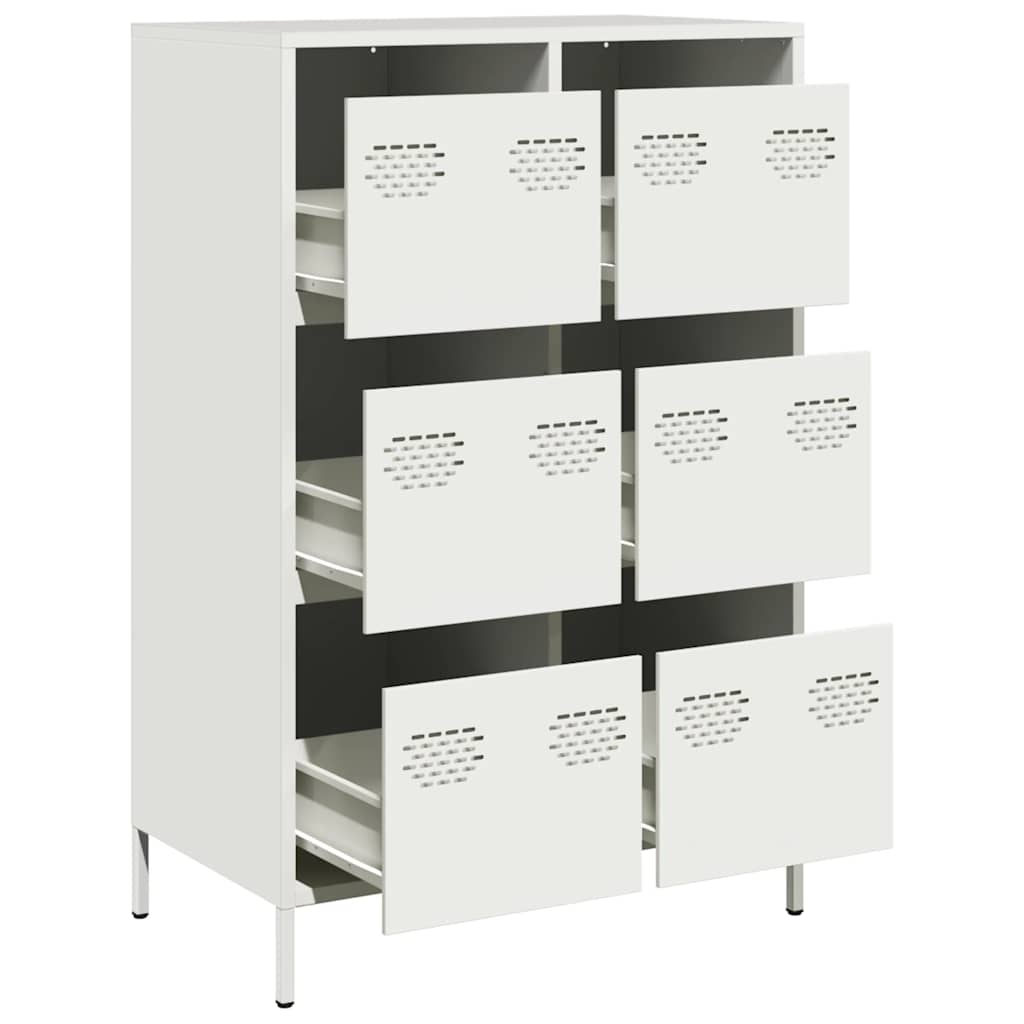 Móvel alto 68x39x101,5 cm aço branco