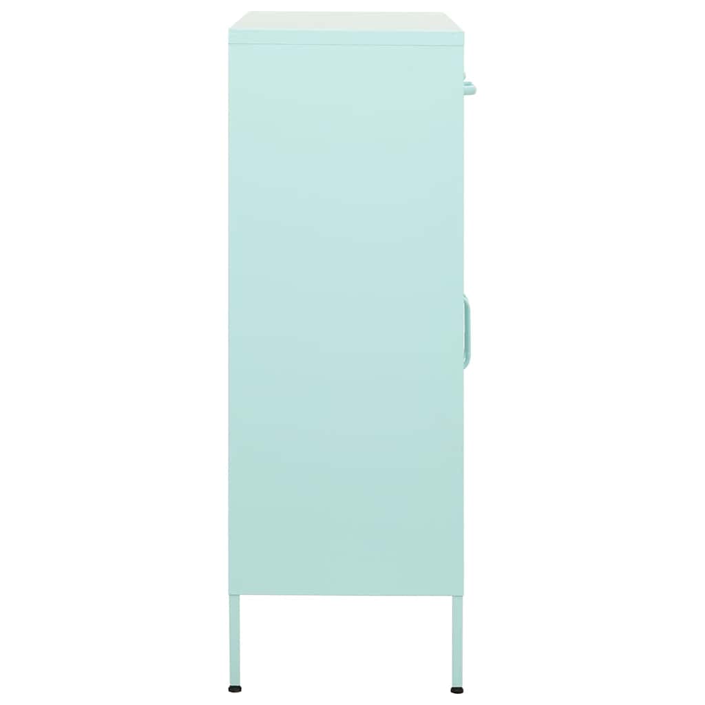 Armário de arrumação aço 80x35x101,5 cm verde-hortelã