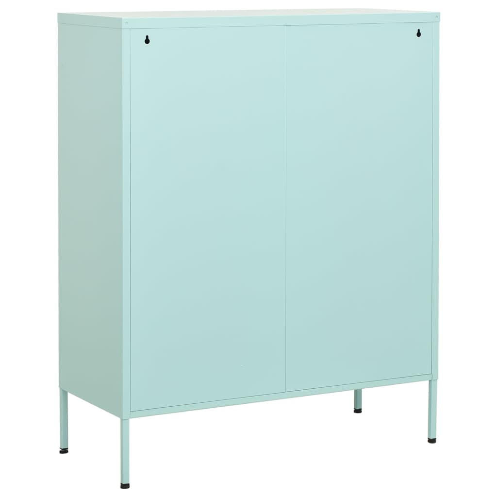 Armário de arrumação aço 80x35x101,5 cm verde-hortelã