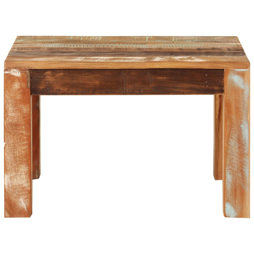 Mesa de centro 55x55x35 cm madeira recuperada maciça