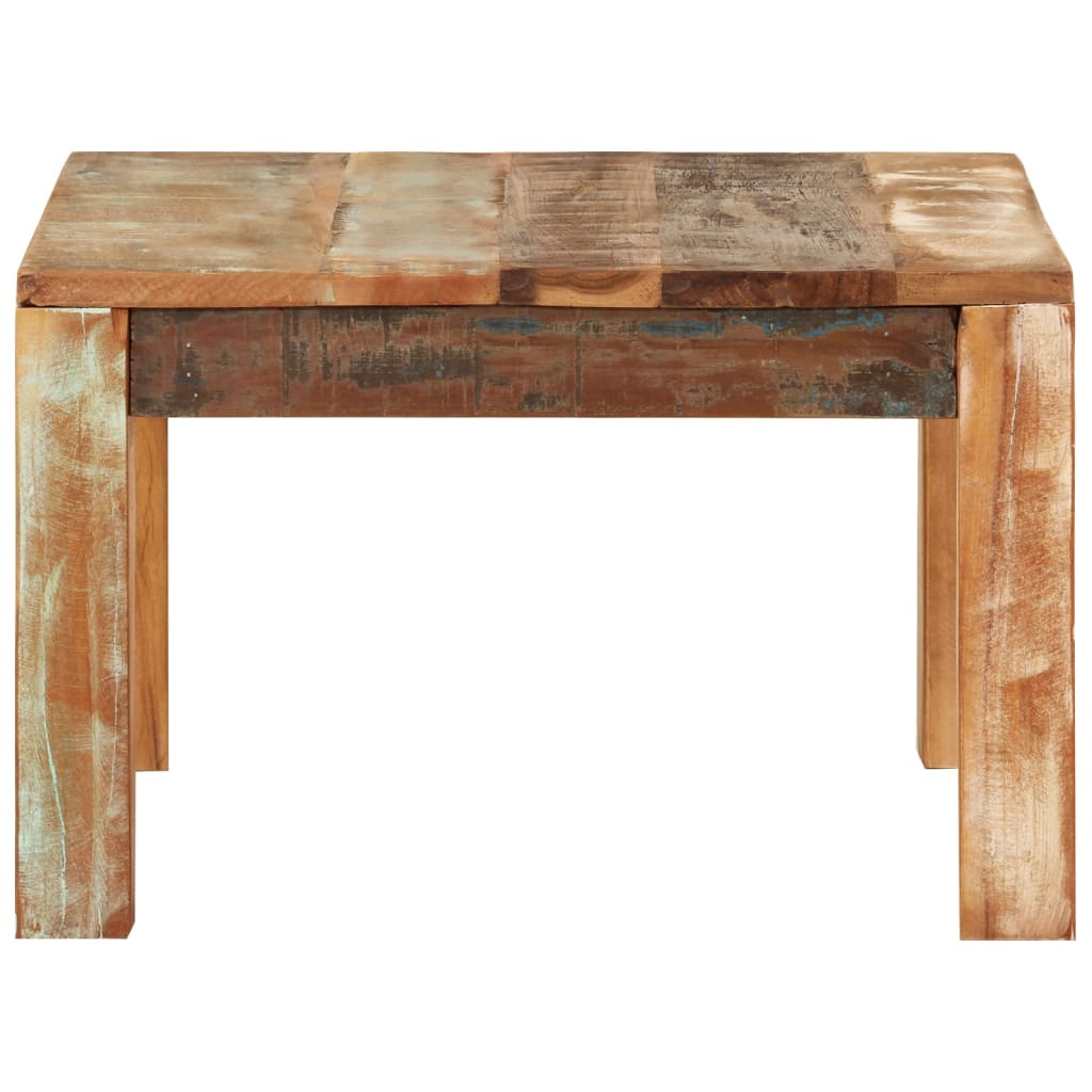 Mesa de centro 55x55x35 cm madeira recuperada maciça