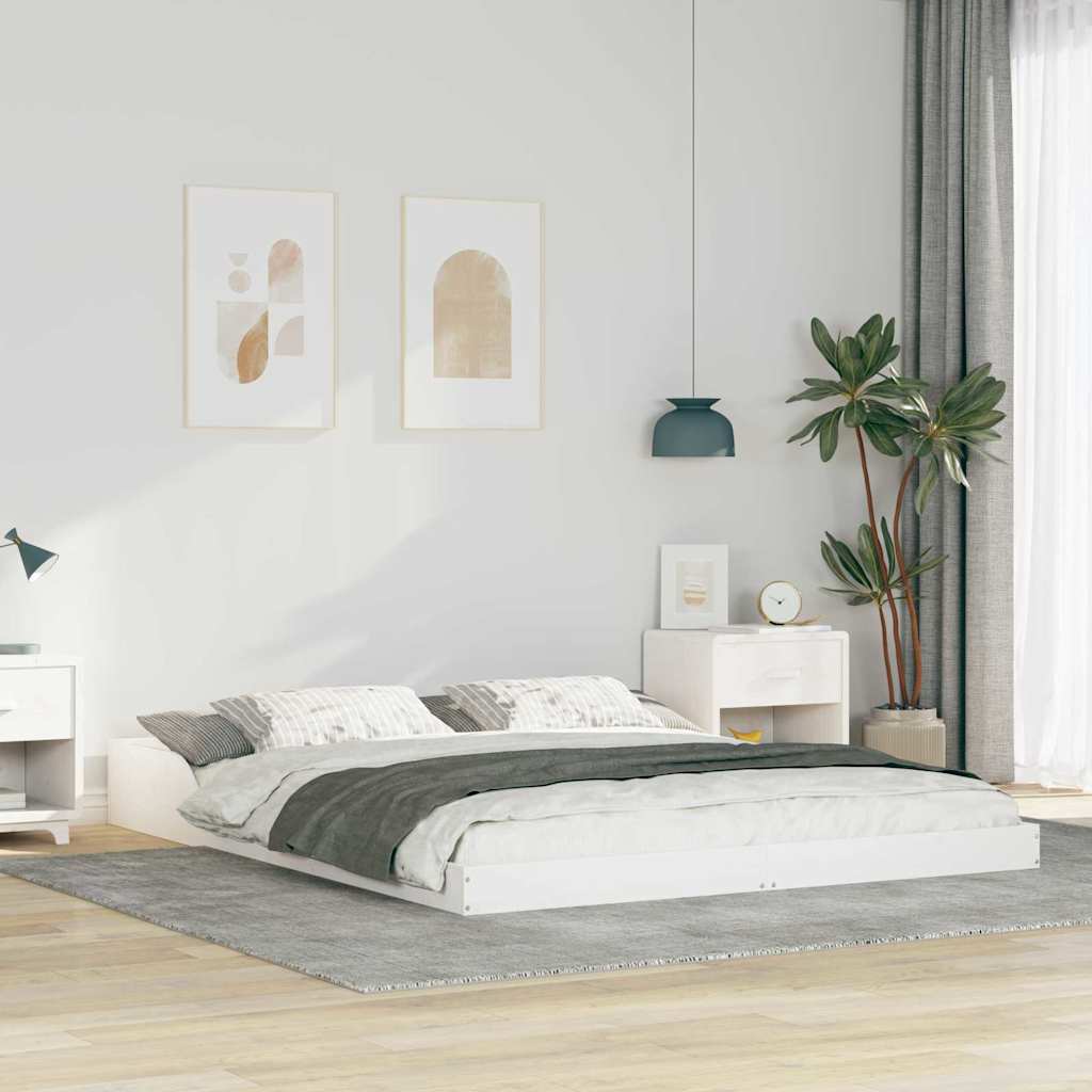 Estrutura da cama branco 160 x 210 cm