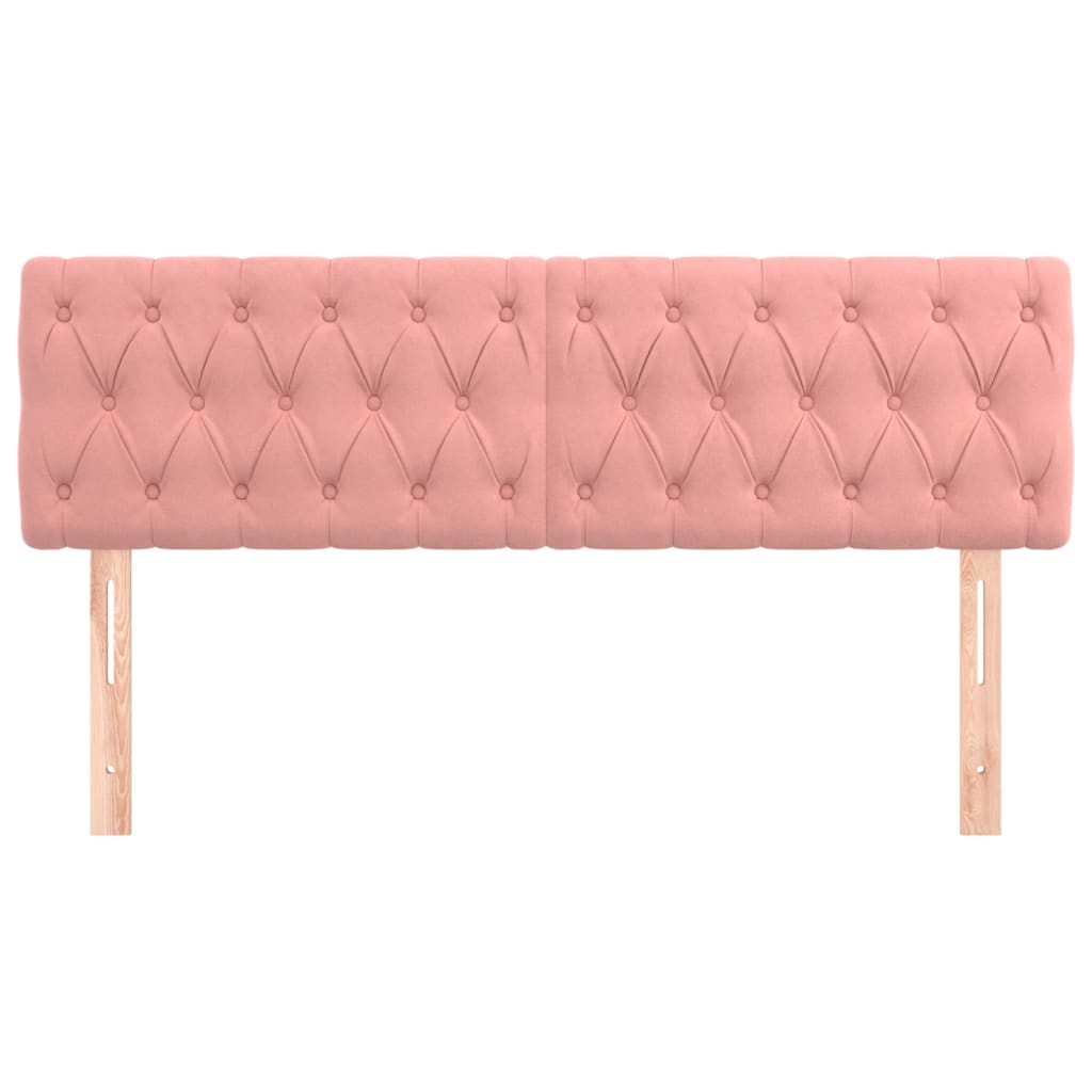 Cabeceiras rosa 160x7x78/88 cm veludo