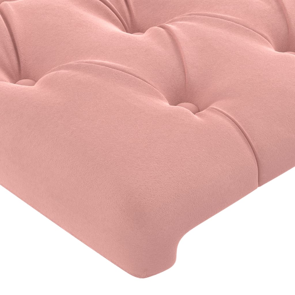 Cabeceiras rosa 160x7x78/88 cm veludo