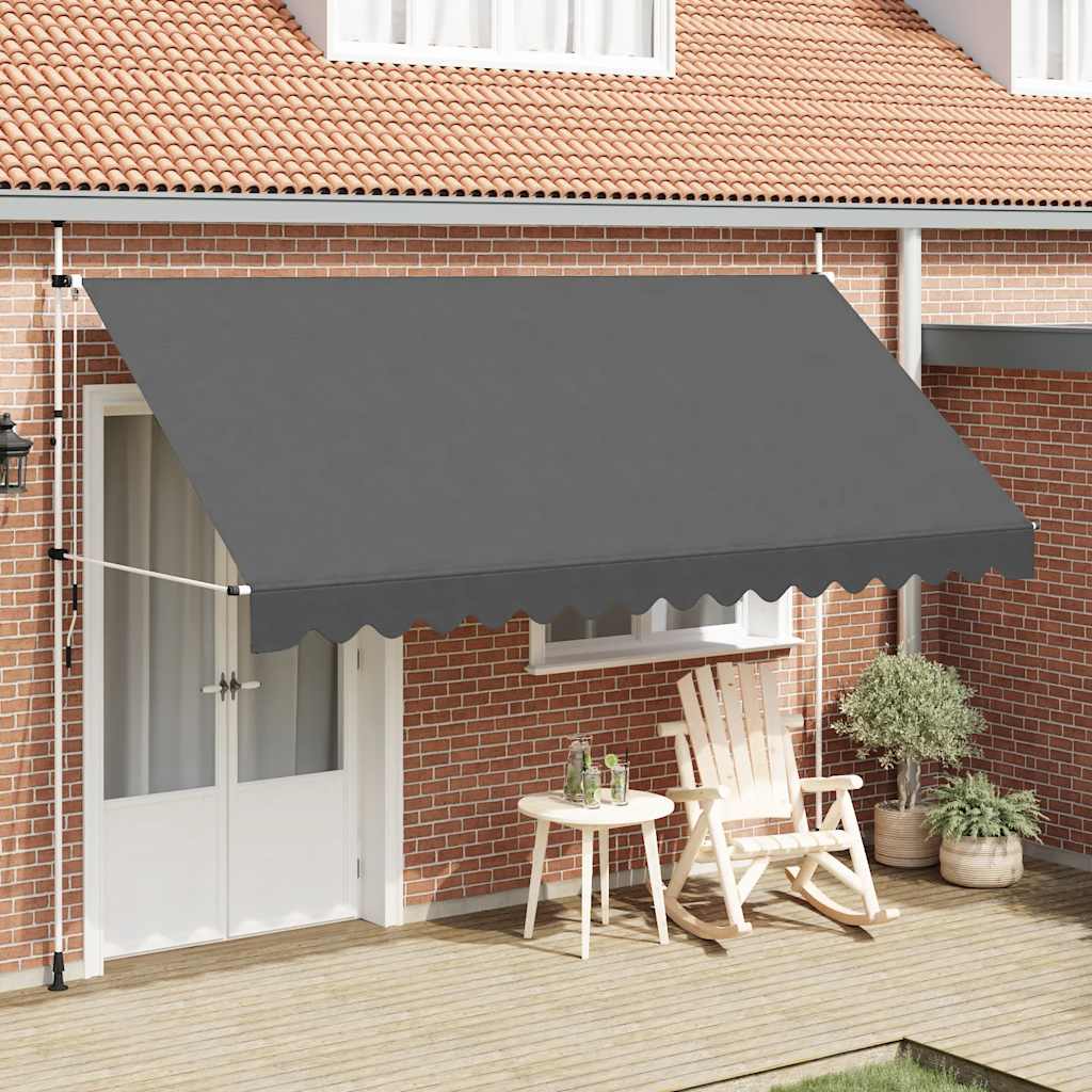 Toldo retrátil manual 400 cm antracite