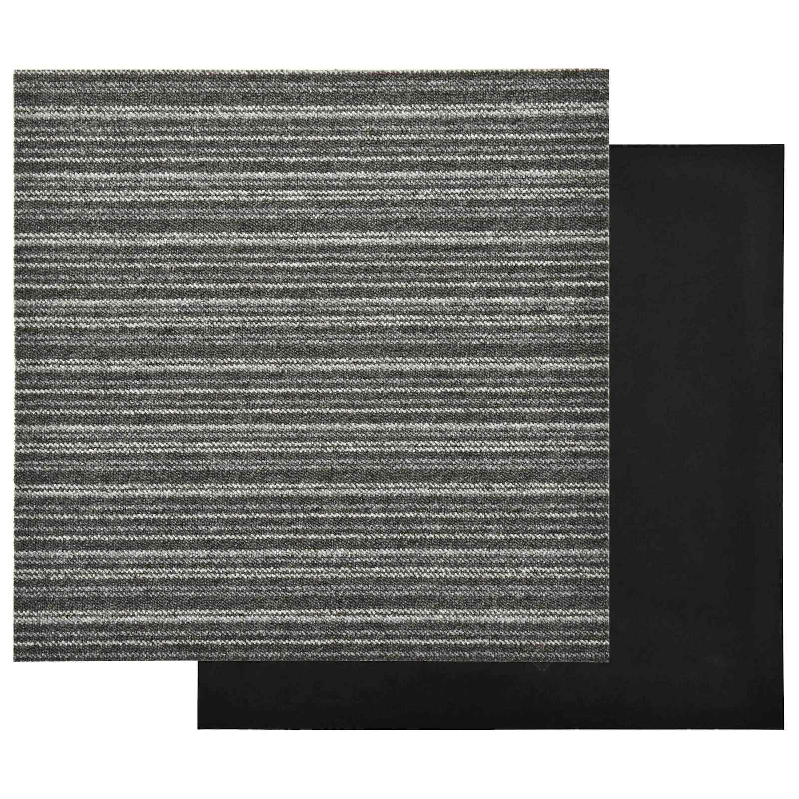 Tapete 20 unid. antracite listrado 50 x 50 cm