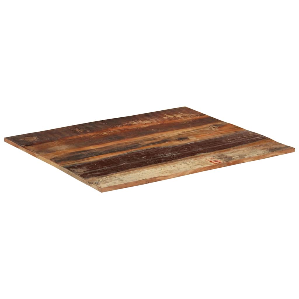 Tampo mesa retangular 70x80cm 15-16mm madeira recuper. maciça