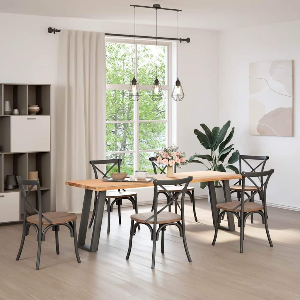Pés de mesa de console em forma de u, 2 peças, antracite, 38x(72-73) cm, aço