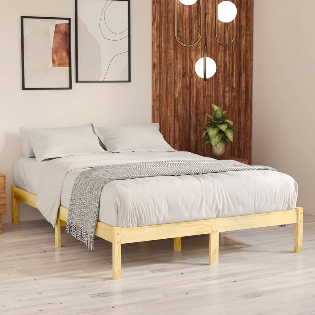 Estrutura de cama 160x200 cm pinho maciço