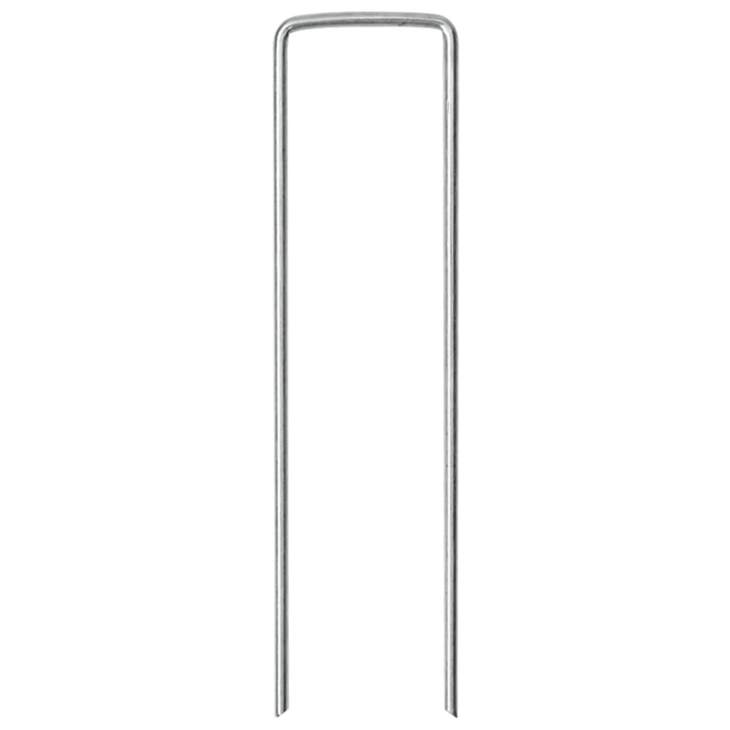 Cavilhas de terra em forma de u 25pcs 15x3,5 cm aço galvanizado