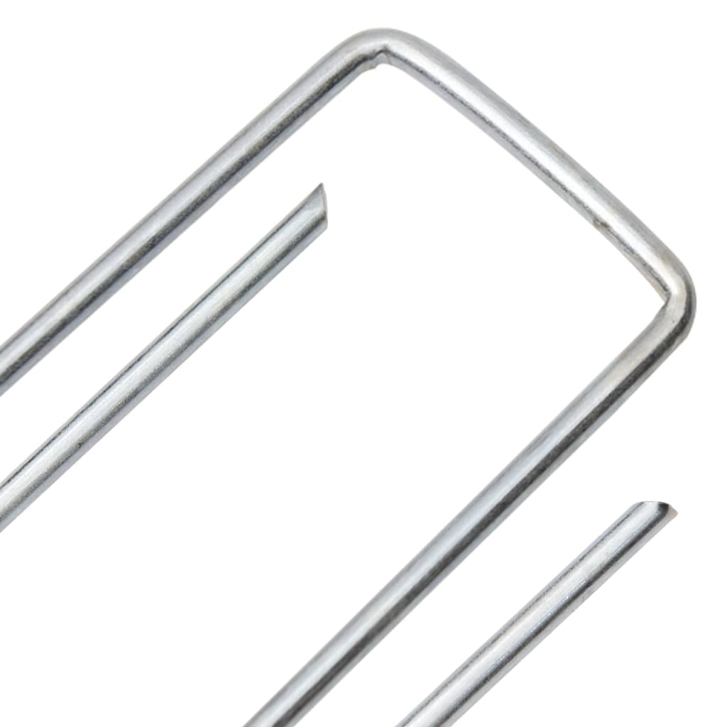 Cavilhas de terra em forma de u 25pcs 15x3,5 cm aço galvanizado