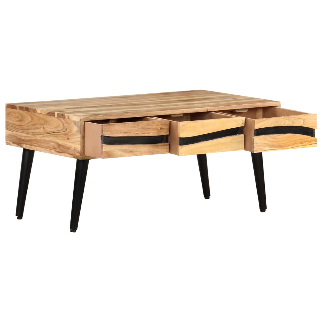 Mesa de centro 88x50x42 cm madeira de acácia maciça