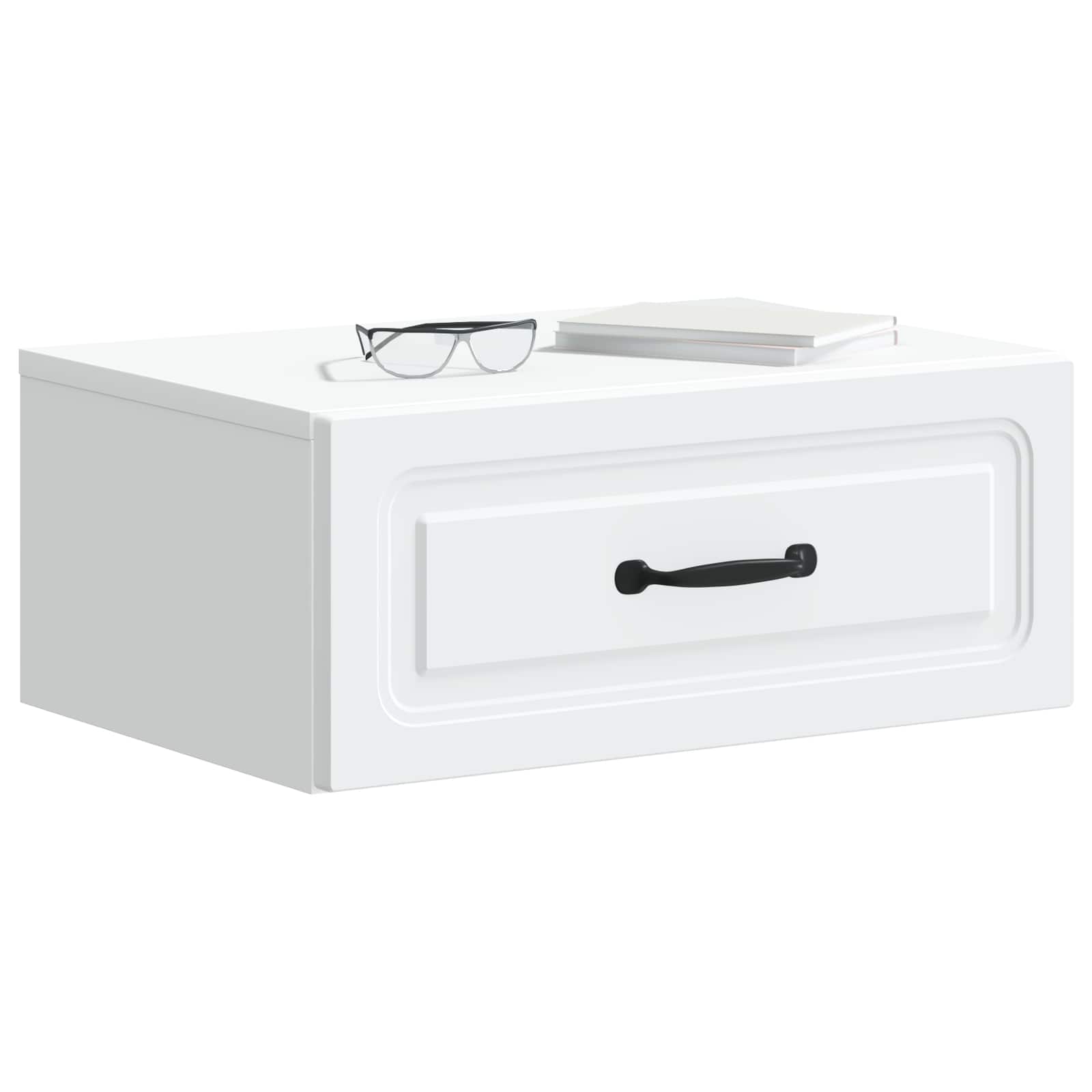 Gabinete de canto montado na parede branco 49 x 34,5 x 20 cm