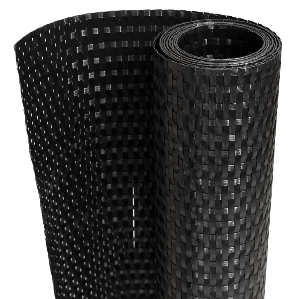 Tela de varanda 500x80 cm vime PE preto