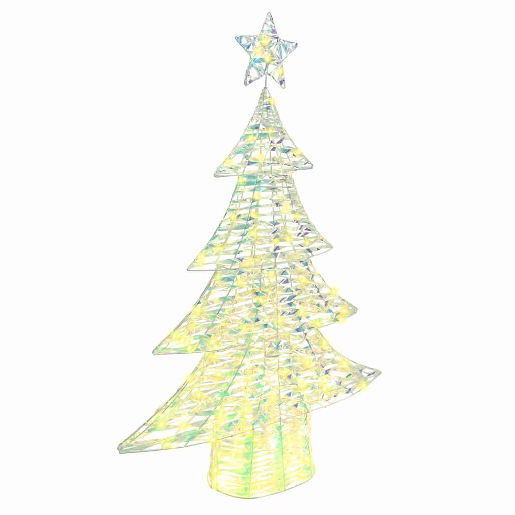 Árvore de natal com 120 leds branco quente 120,5 cm PET