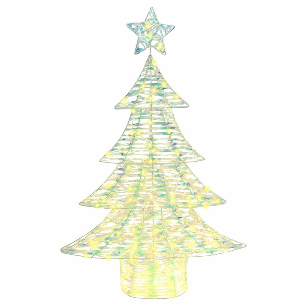 Árvore de natal com 120 leds branco quente 120,5 cm PET