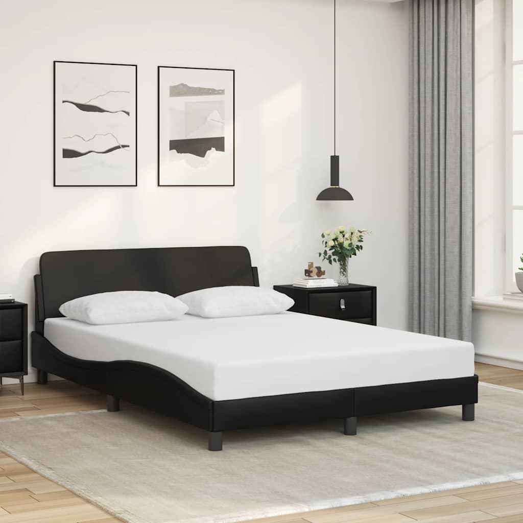Estrutura de cama dover 120x200cm couro artificial preto