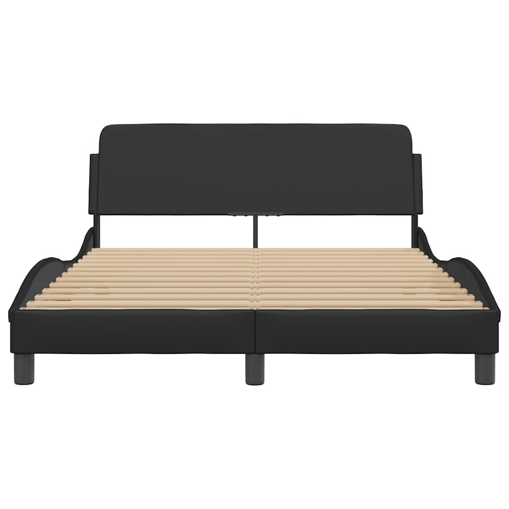 Estrutura de cama dover 120x200cm couro artificial preto