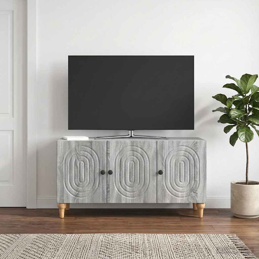 Gabinete para TV sonoma cinzento 99 x 34,5 x 50 cm