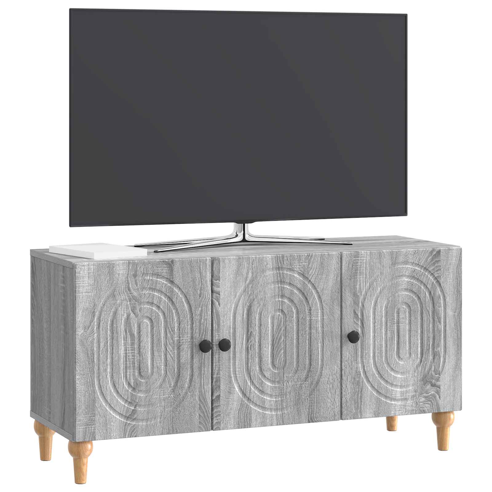 Gabinete para TV sonoma cinzento 99 x 34,5 x 50 cm