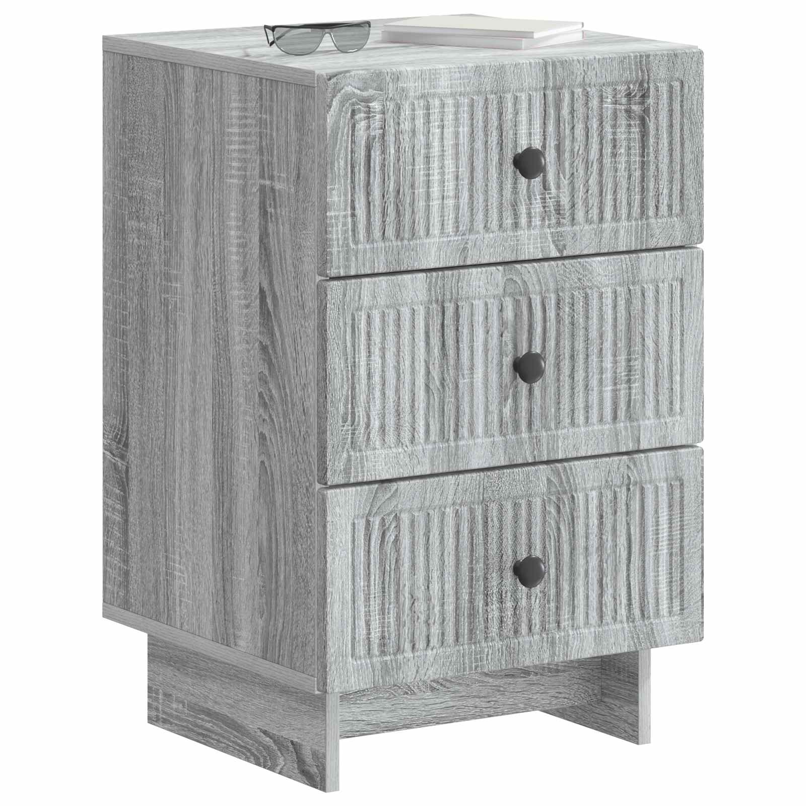 Armário de cabeceira sonoma cinzento 43 x 41 x 66,5 cm