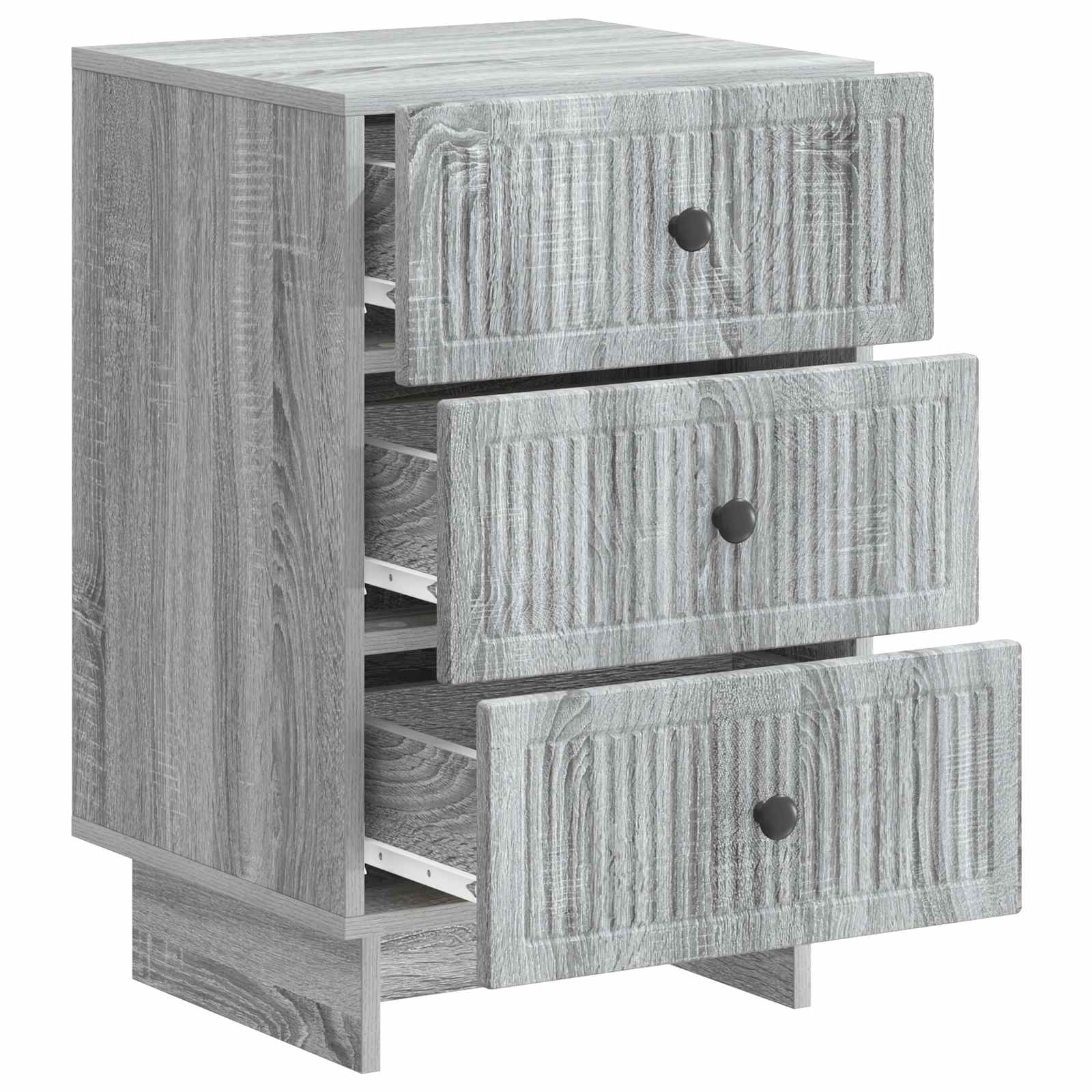 Armário de cabeceira sonoma cinzento 43 x 41 x 66,5 cm