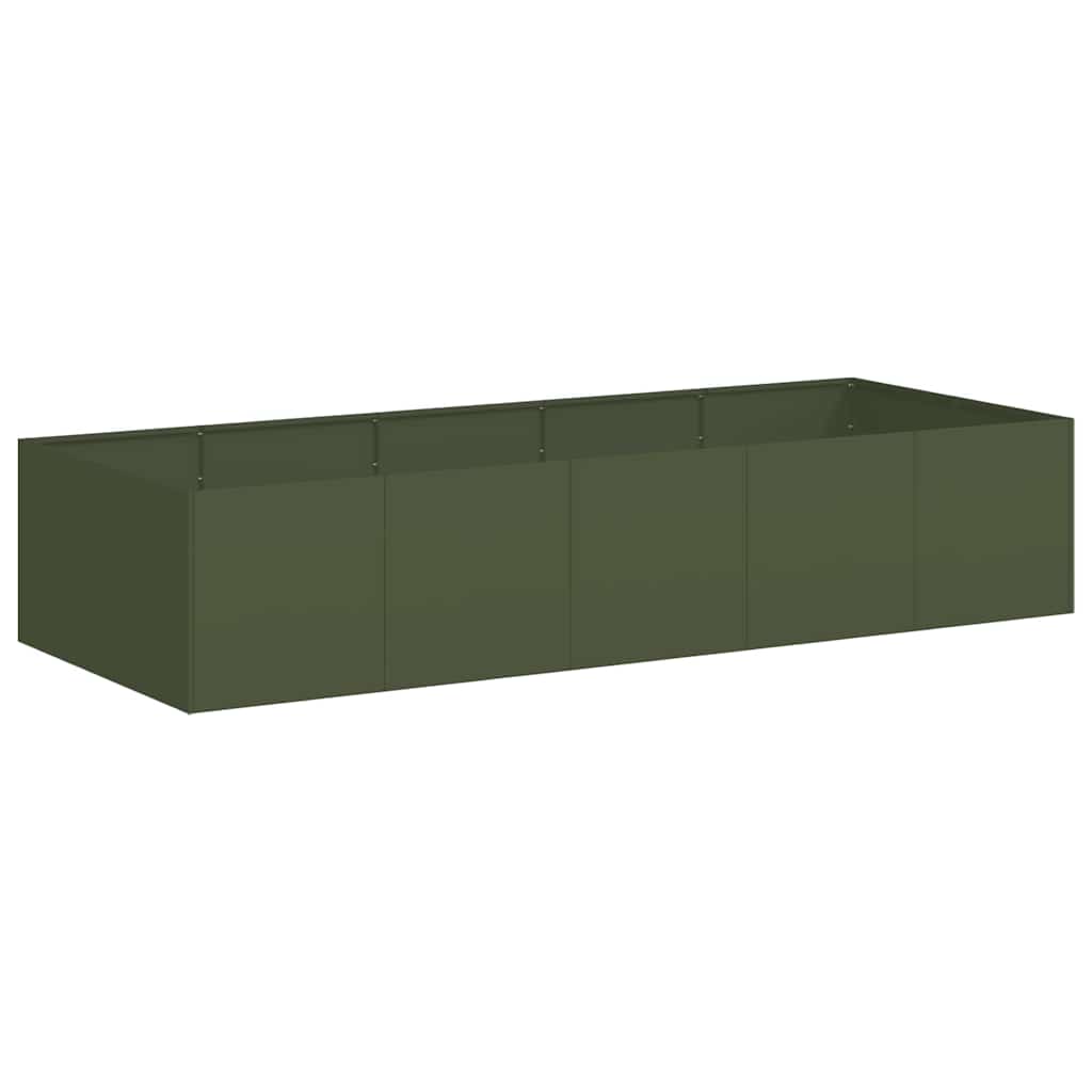 Vaso floreira 200x80x40 cm aço verde azeitona