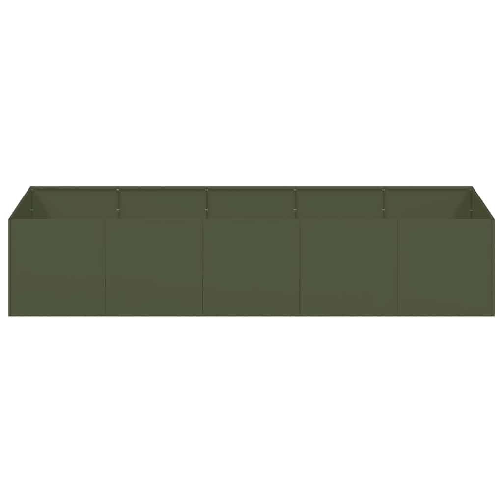 Vaso floreira 200x80x40 cm aço verde azeitona