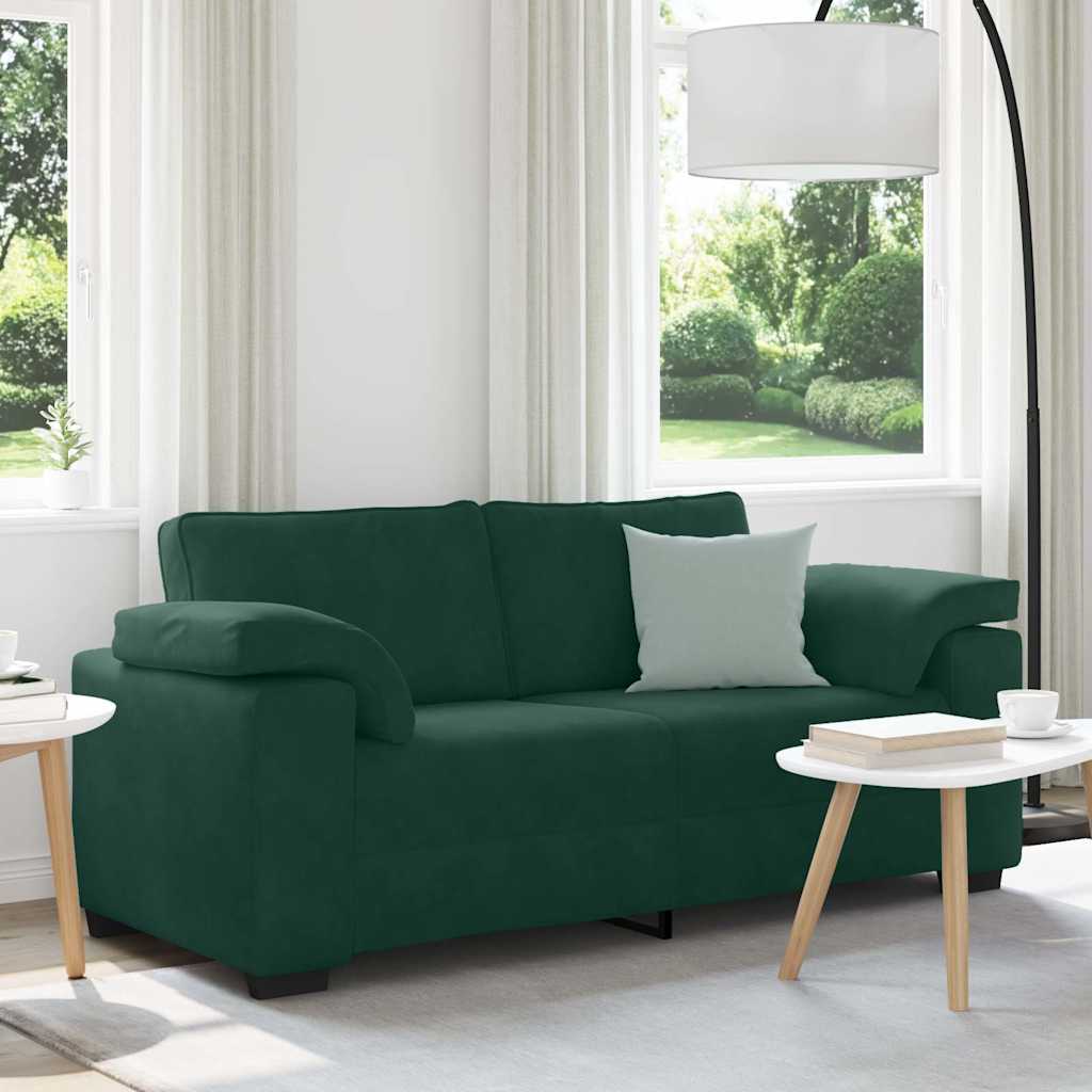 Sofá-luvas 180x77x82 cm veludo verde-escuro