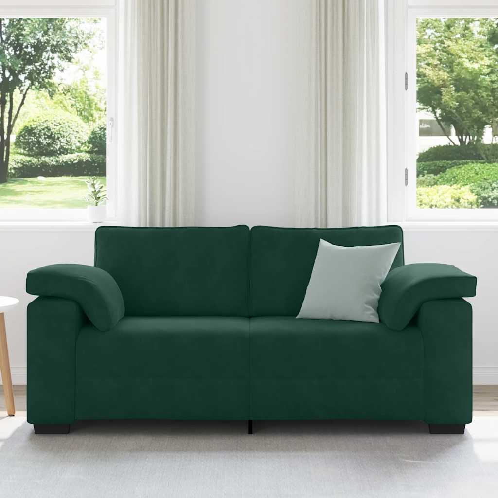Sofá-luvas 180x77x82 cm veludo verde-escuro