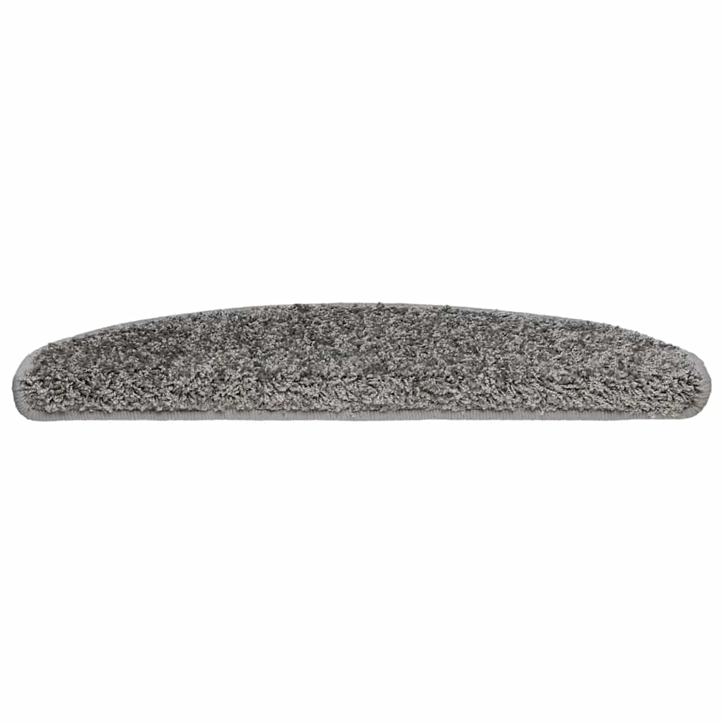 Tapetes de escada 30 peças 65x21x4 cm cinza semicircular grande